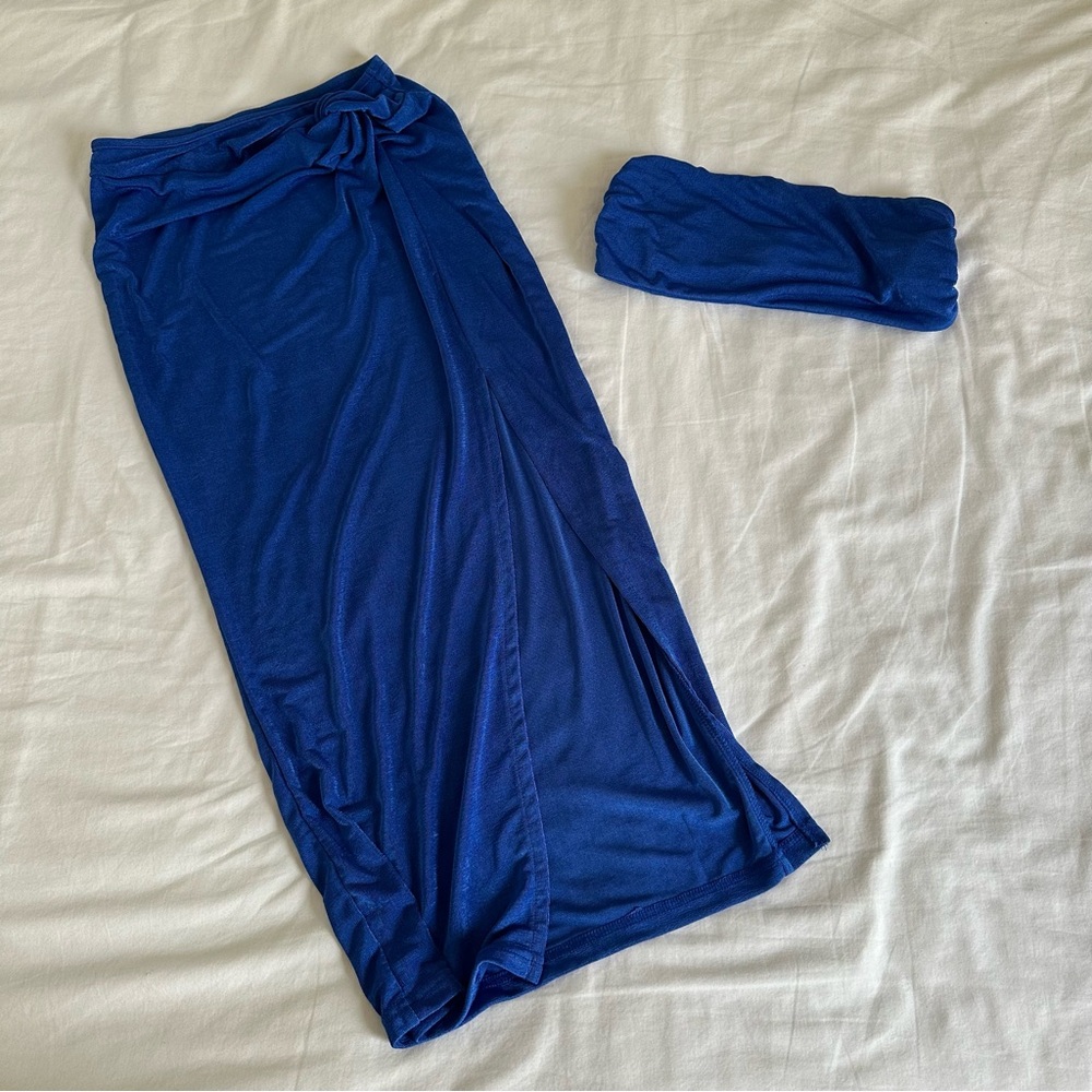Blue Women's Two-Piece Set